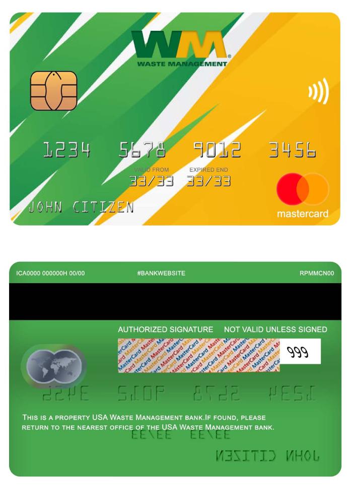 USA Waste Management bank mastercard